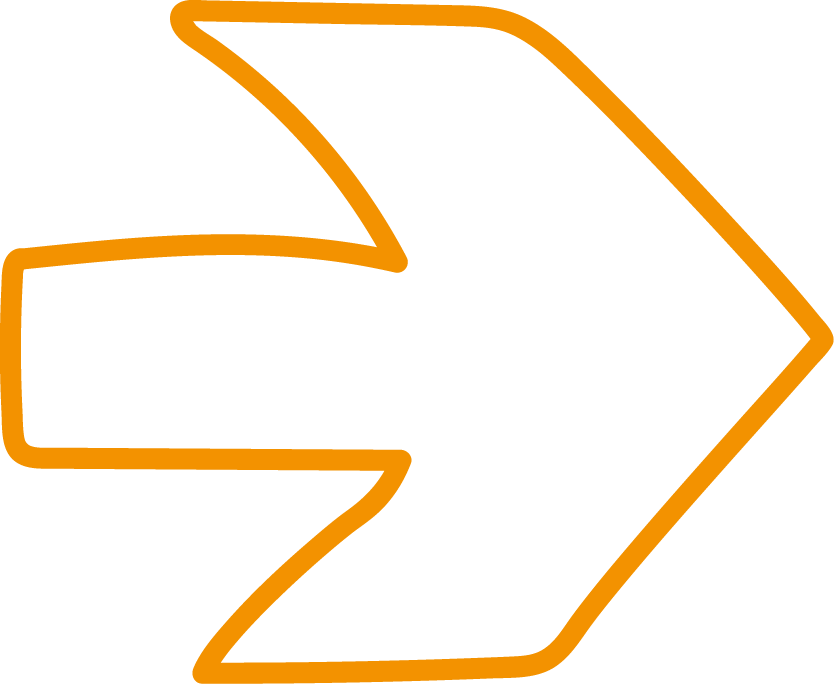 flèche orange  vers la droite 