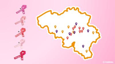 Le ruban rose en Wallonie